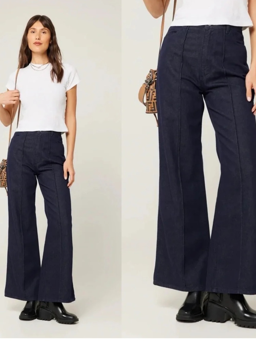 Rolla’s  high Rise Studio Flare  Jeans In Stayblue